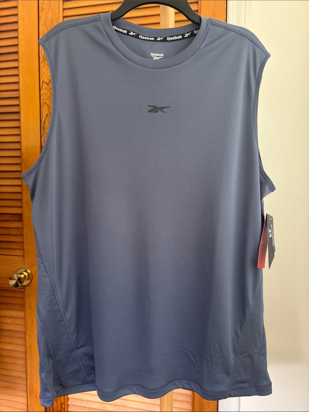 Reebok Men’s Sleeveless Performance Muscle Tank Large - Slate Blue